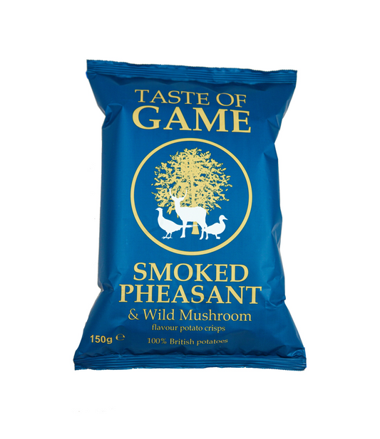 Smoked Pheasant and Wild Mushroom Potato Crisps 150g (Case of 12)