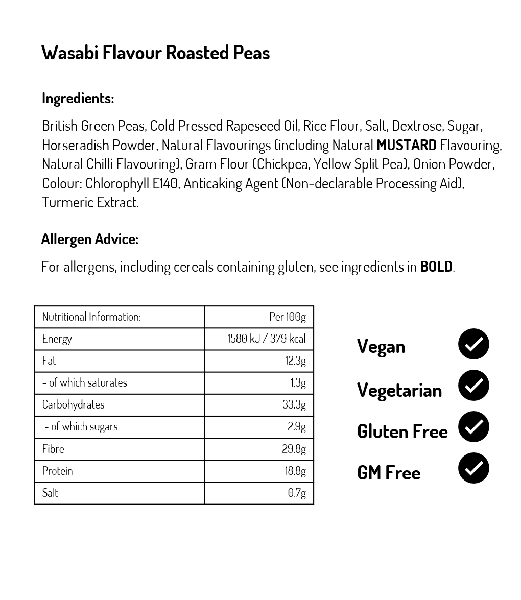 Green Peas Wasabi 50g (Case of 20)