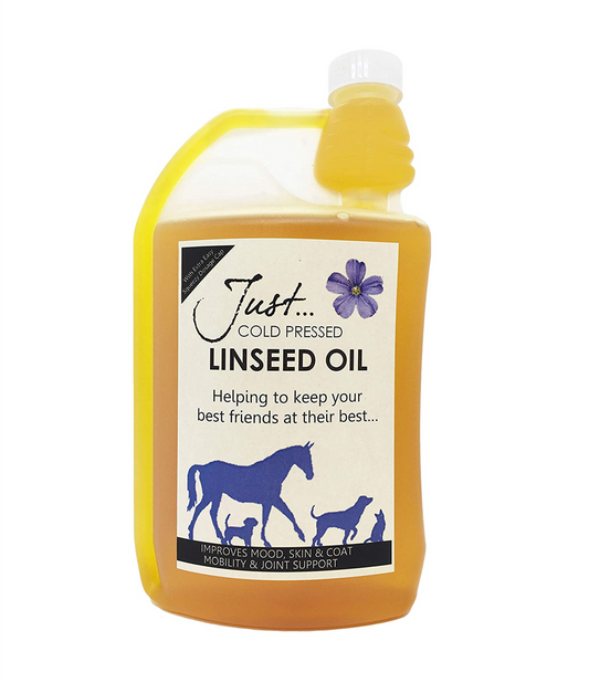 Linseed Oil - Natural Pet Supplement - British Cold Pressed Extra Virgin Linseed (Flaxseed) Oil, 1 Litre