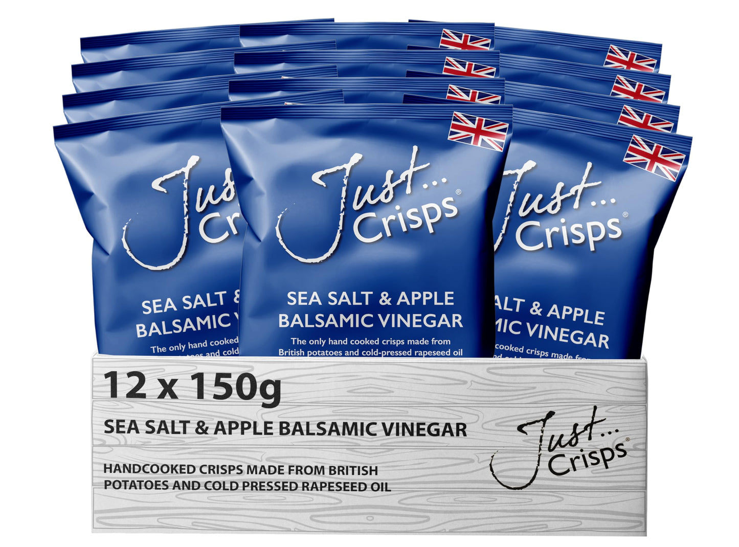Sea Salt and Apple Balsamic Vinegar Crisps 150g (Case of 12)