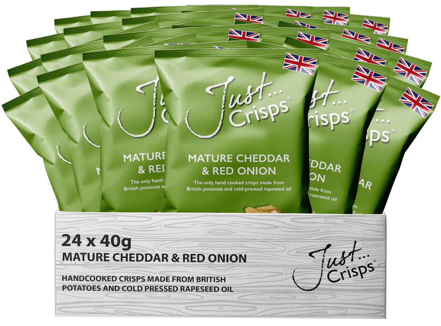 Mature Cheddar and Red Onion Crisps 40g (Pack of 24)