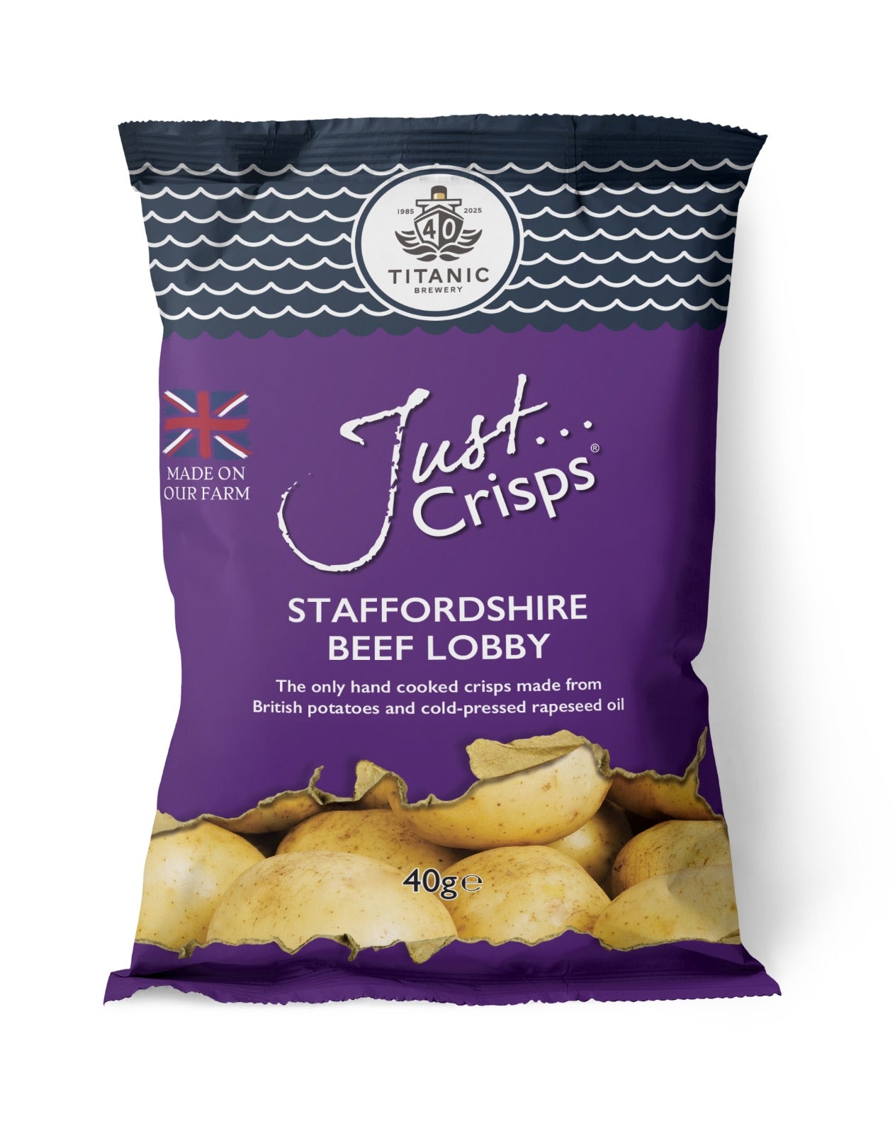 Beef - Staffordshire Lobby Flavour Crisps 40g (Case of 24)