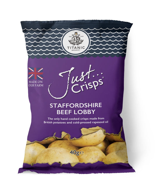 Beef - Staffordshire Lobby Flavour Crisps 40g (Case of 24)