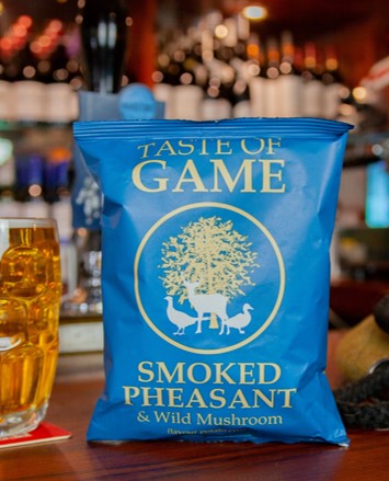 Smoked Pheasant and Wild Mushroom Potato Crisps 40g (Case of 24)