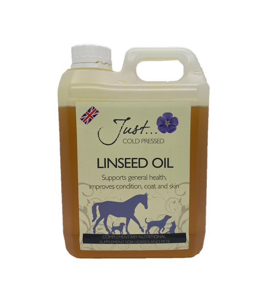 Linseed Oil - Natural Pet Supplement - British Cold Pressed Extra Virgin Linseed (Flaxseed) Oil, 1.75 Litre