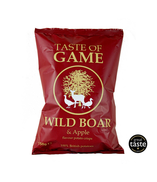 Wild Boar and Apple Potato Crisps 150g (Case of 12)