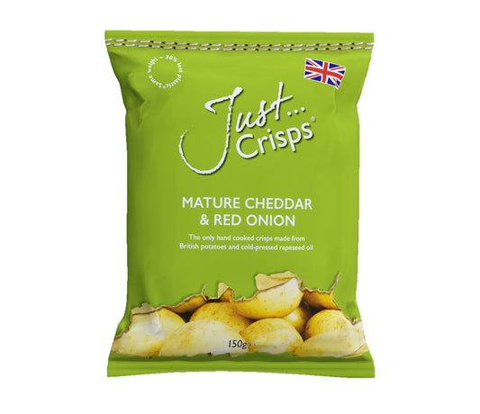 Mature Cheddar and Red Onion Crisps 150g (Caseof 12)