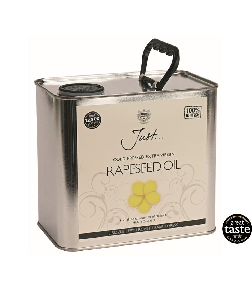 Cold Pressed Rapeseed Oil 2.5 litre tin (Pack of 1)