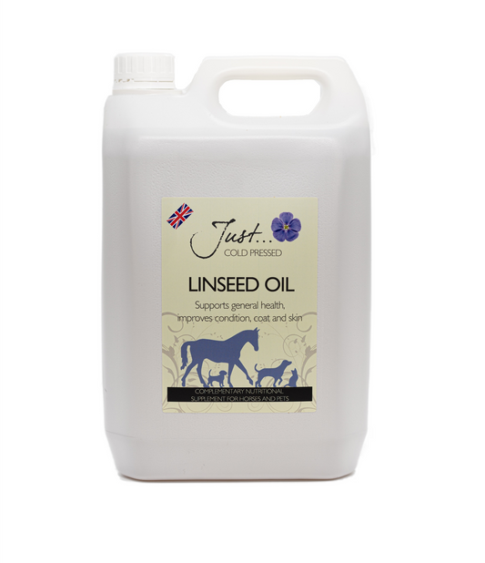 Just Oil Cold Pressed Linseed (Flax) Oil - Supplement for Horses, Dogs and Cats 5 Litre EAN 5060159311353