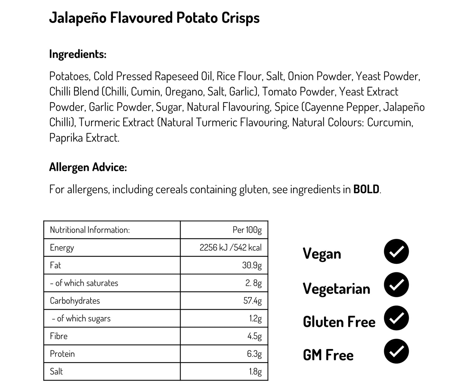 Jalapeno Crisps 150g (Case of 12)