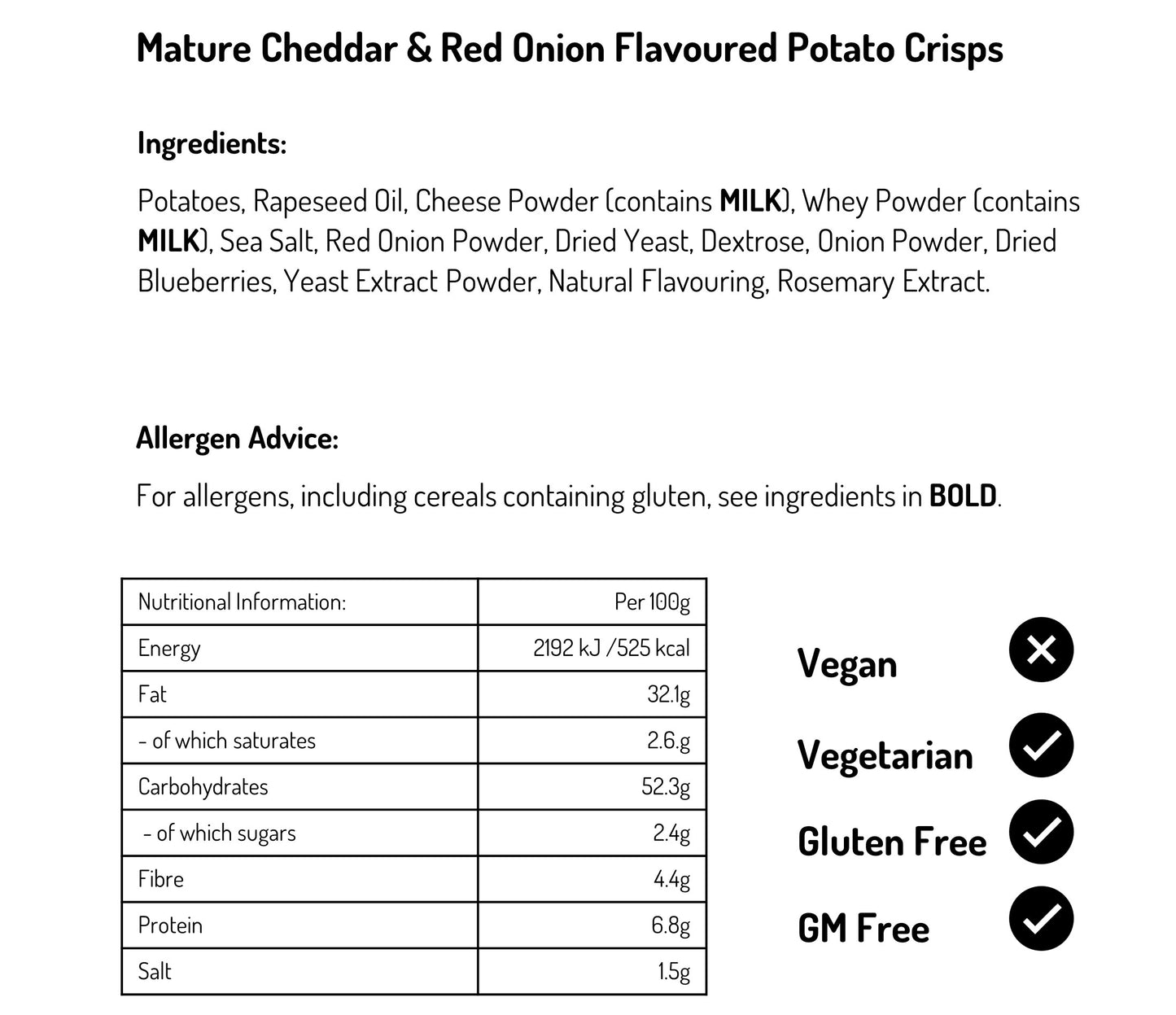 Mature Cheddar and Red Onion Crisps 40g (Pack of 24)