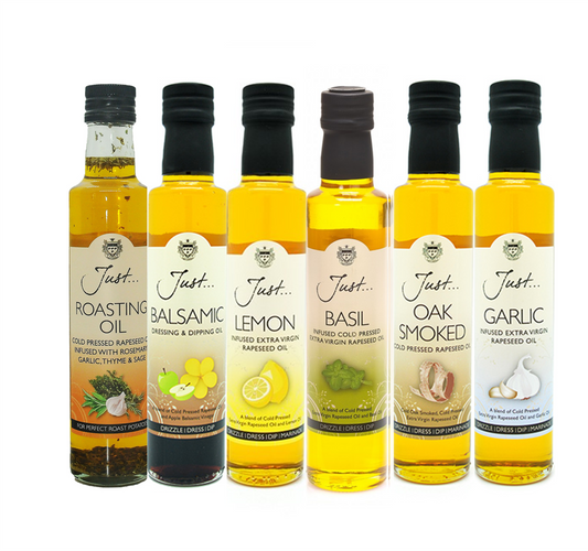 Cook's Collection - Roasting, Balsamic, Lemon, Basil, Oak Smoked and Garlic Infused Rapeseed Oil 250ml (Case of 6)