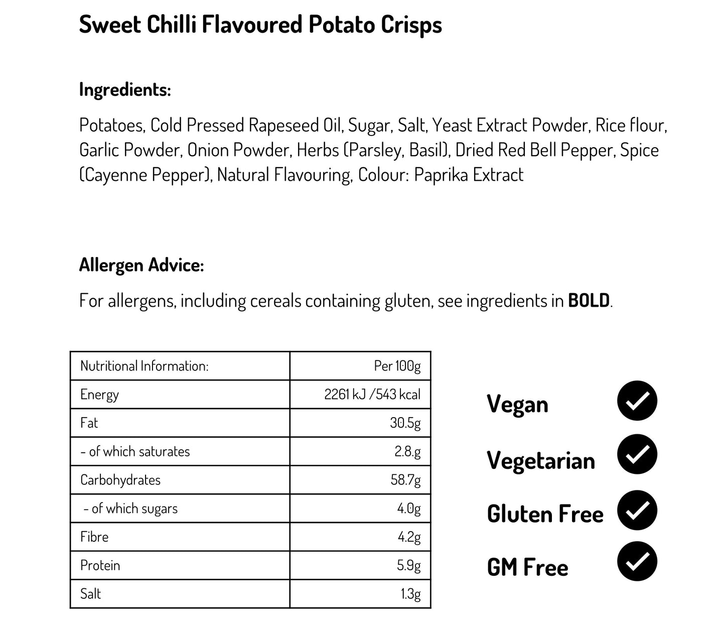 Sweet Chilli Crisps 40g (Case of 24)